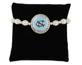 UNC Pearl Stretch Bracelet